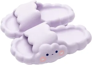 Floette Cute Slide Sandals Kawaii Slippers Shower Non-Slip Bathroom Spa Sandals Comfort Lightweight for Couple Lovers