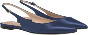 FOWT Simple Closed Pointed Toe Slingback Buckle Strap Womens Flats Comfort Casual Daily Mules Shoes Ladies Slip on Sandals for Dressy Driving Commuting Travel, US Size 4-16 M