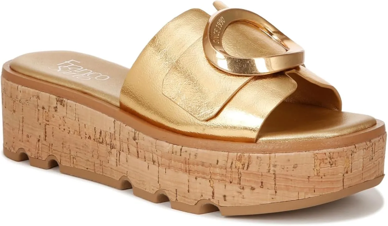 Franco Sarto Women's Hoda Cork Platform Slide Sandals