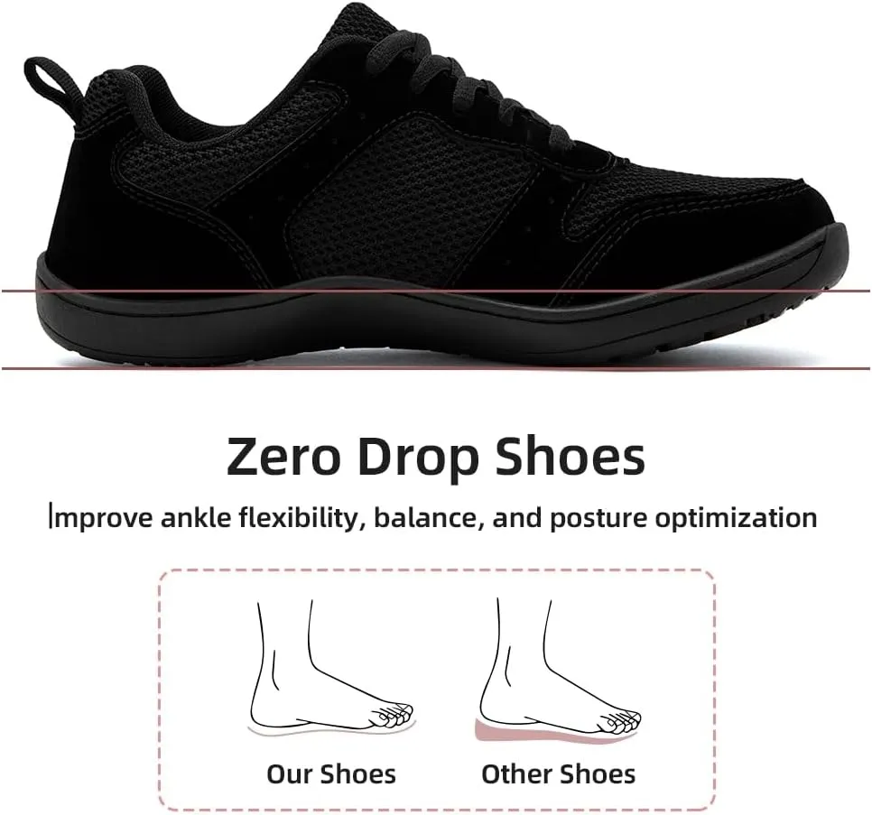 FUJEAK Barefoot Shoes Women Sneakers Walking Wide Toe Box Shoes Women Minimalist Zero Drop Shoe Breathable Fashion Sneakers Width Casual