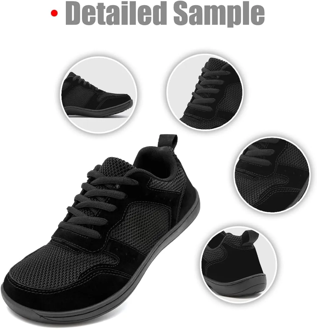 FUJEAK Barefoot Shoes Women Sneakers Walking Wide Toe Box Shoes Women Minimalist Zero Drop Shoe Breathable Fashion Sneakers Width Casual