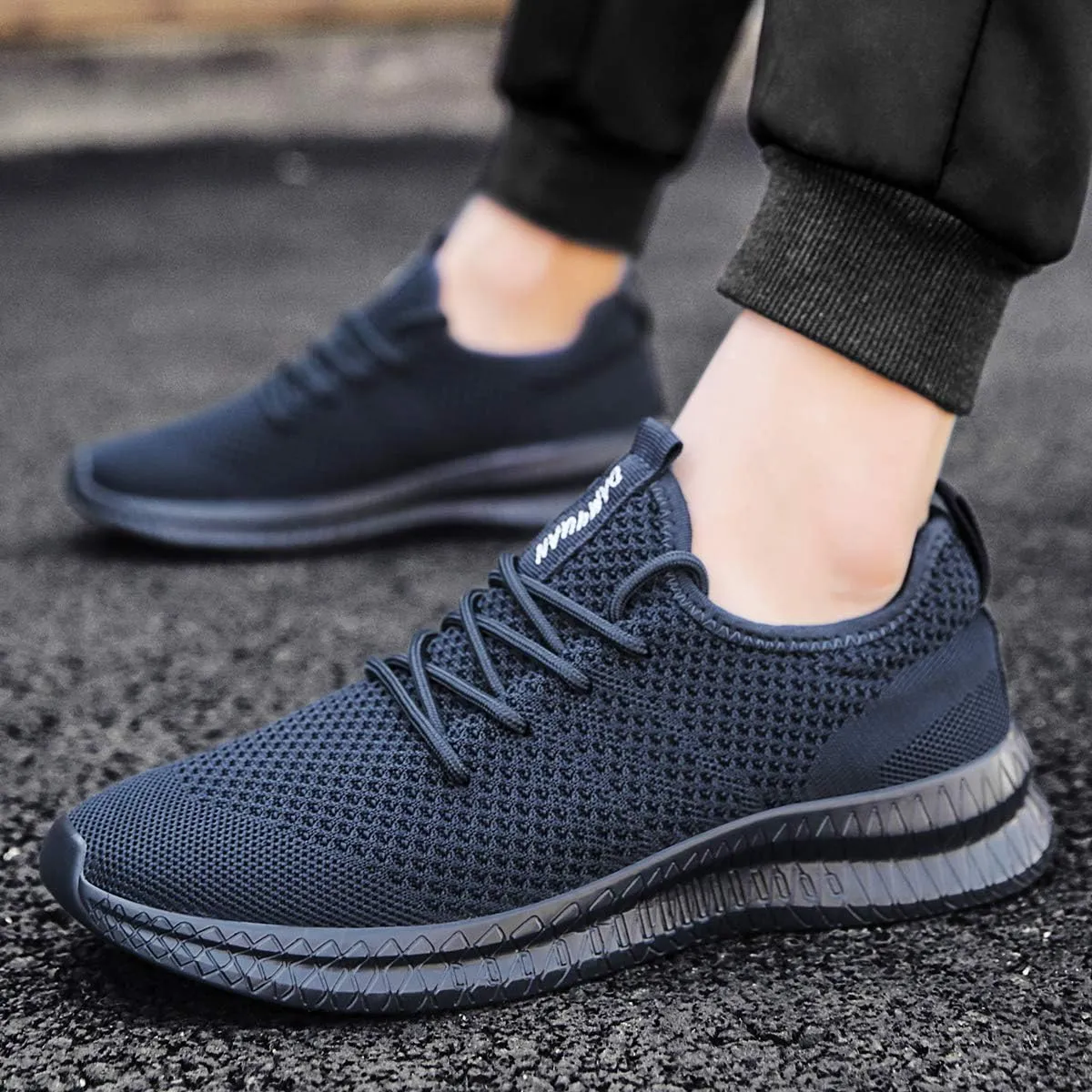 FUJEAK Men Running Shoes Men Casual Breathable Walking Shoes Sport Athletic Sneakers Gym Tennis Slip On Comfortable Lightweight Shoes