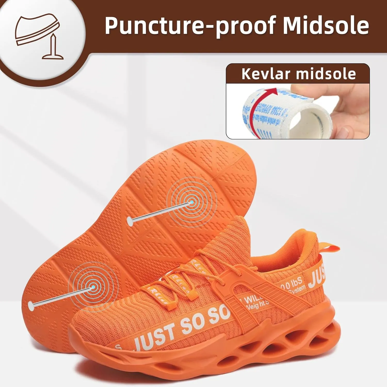 Furuian Steel Toe Shoes for Women Men Lightweight Safety Shoes Comfortable Steel Toe Sneakers Work Shoes
