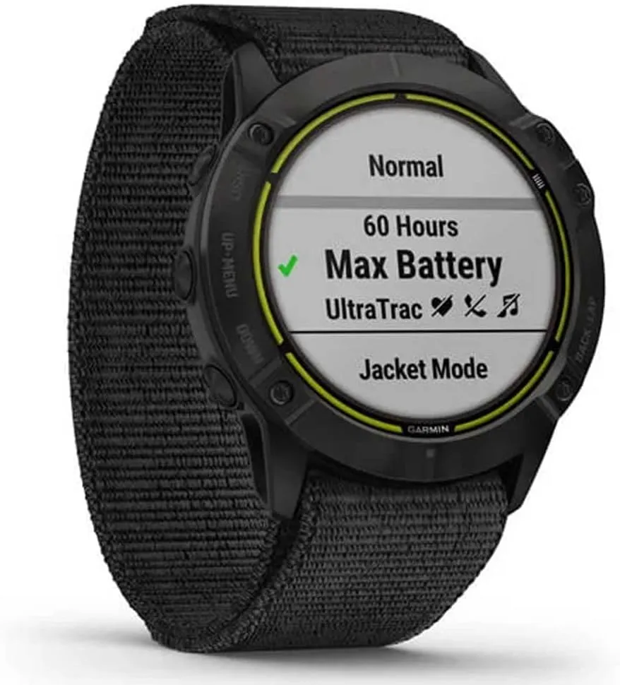 Garmin Enduro, Ultraperformance Multisport GPS Watch with Solar Charging Capabilities, Battery Life Up to 80 Hours in GPS Mode, Carbon Gray DLC Titanium with Black UltraFit Nylon Band