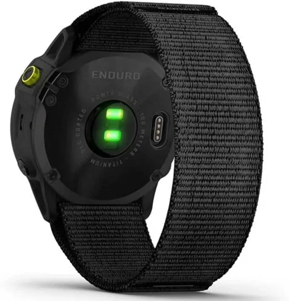 Garmin Enduro, Ultraperformance Multisport GPS Watch with Solar Charging Capabilities, Battery Life Up to 80 Hours in GPS Mode, Carbon Gray DLC Titanium with Black UltraFit Nylon Band