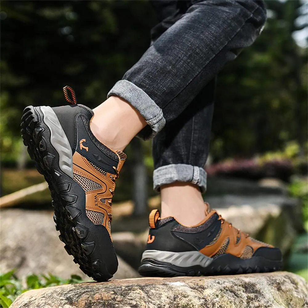 GEXECEUSS Hiking Shoes Men Lightweight Outdoor Wading Breathable Sneakers Low-Top Anti Slip Shock Absorption Camping Walking Shoes