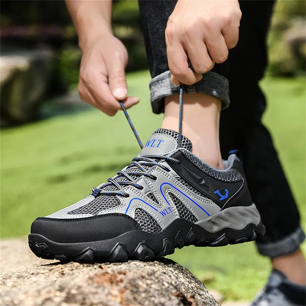 GEXECEUSS Hiking Shoes Men Lightweight Outdoor Wading Breathable Sneakers Low-Top Anti Slip Shock Absorption Camping Walking Shoes
