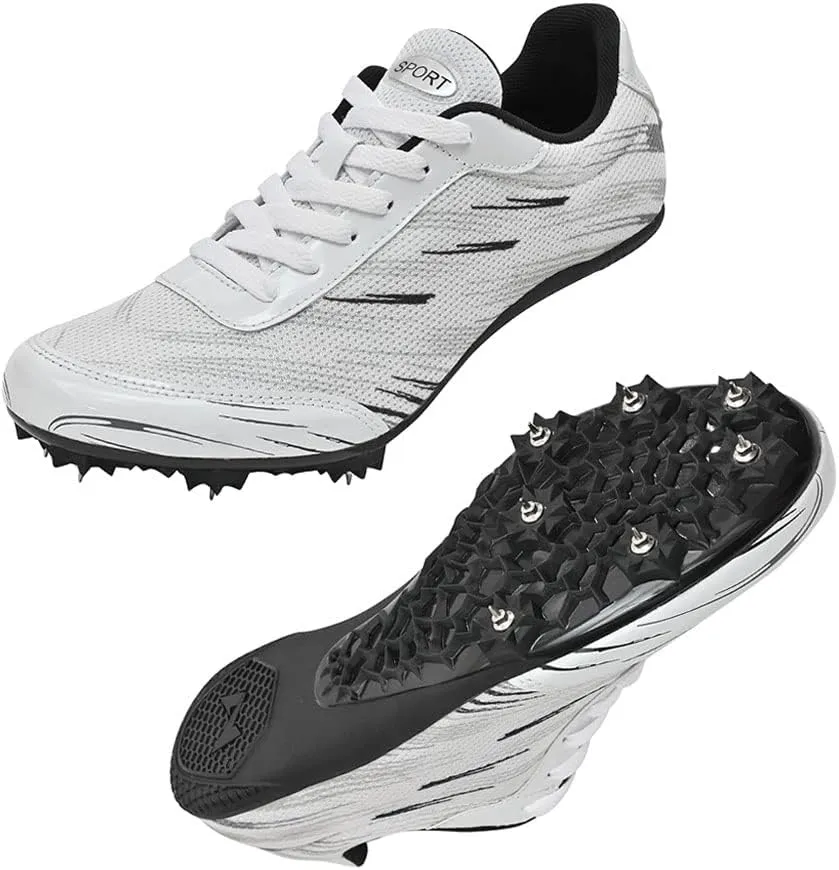 GEXECEUSS Mens Track and Field Shoes for Running Training - Youth Racing Spike Shoes - Professional Sprint Sport Sneakers