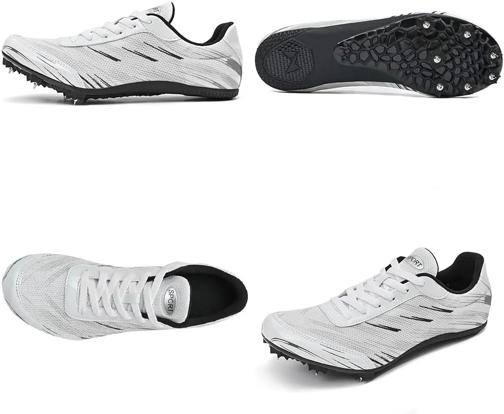GEXECEUSS Mens Track and Field Shoes for Running Training - Youth Racing Spike Shoes - Professional Sprint Sport Sneakers