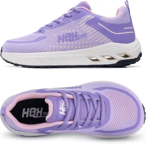 GOOBON Womens Wide Toe Box Walking Shoes with Arch Support Wide Width Tennis Running Sneakers Zero Drop Shoe