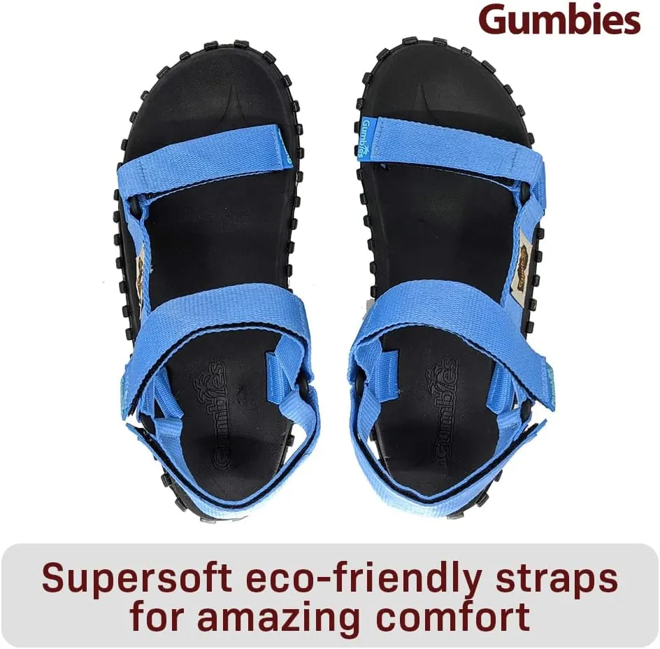 Gumbies Scrambler Unisex Sandals with Recycled Straps and Recycled Rubber Sole - Comfort Guaranteed