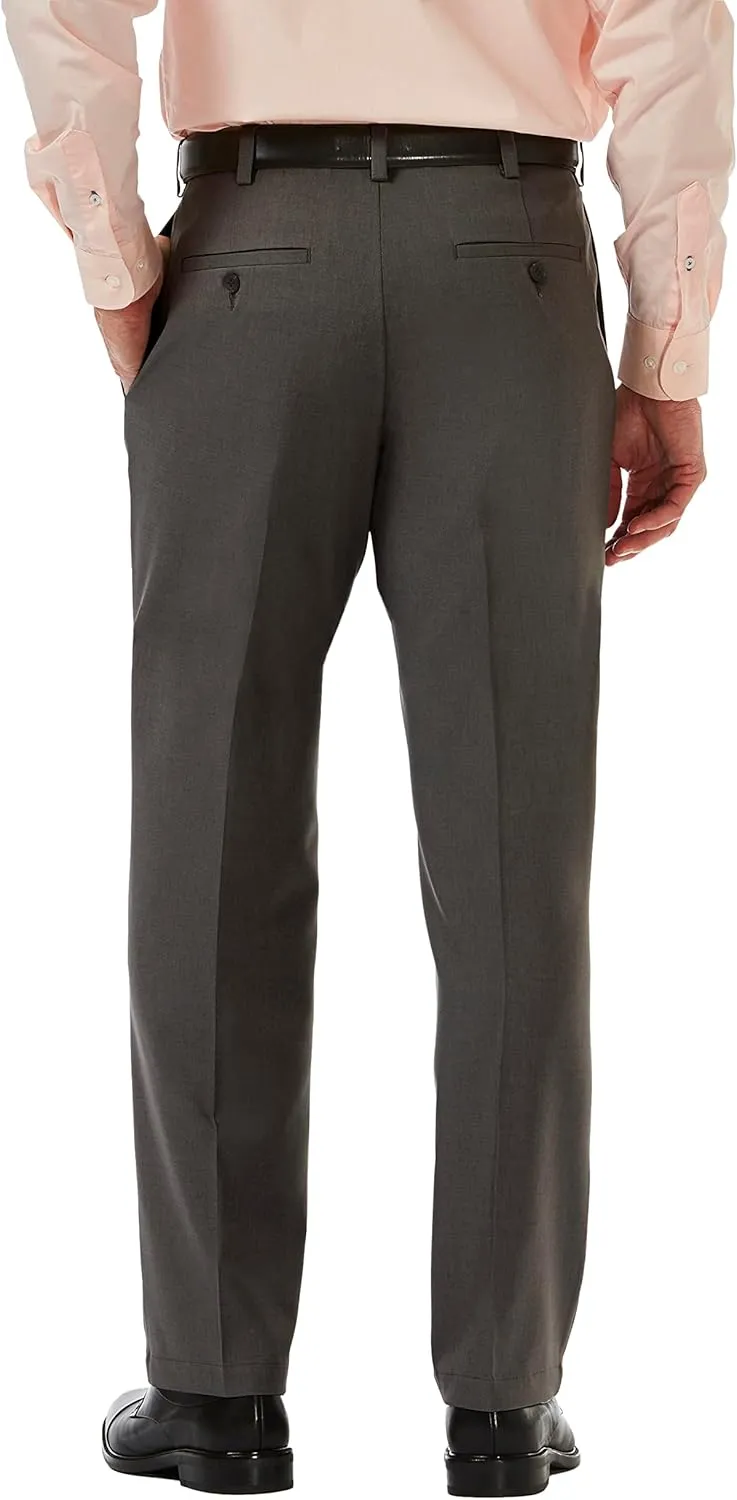 Haggar Men's Cool 18 Pro Classic Fit Pleat Front Dress Casual Stretch Golf Pant (Regular and Big & Tall Sizes)