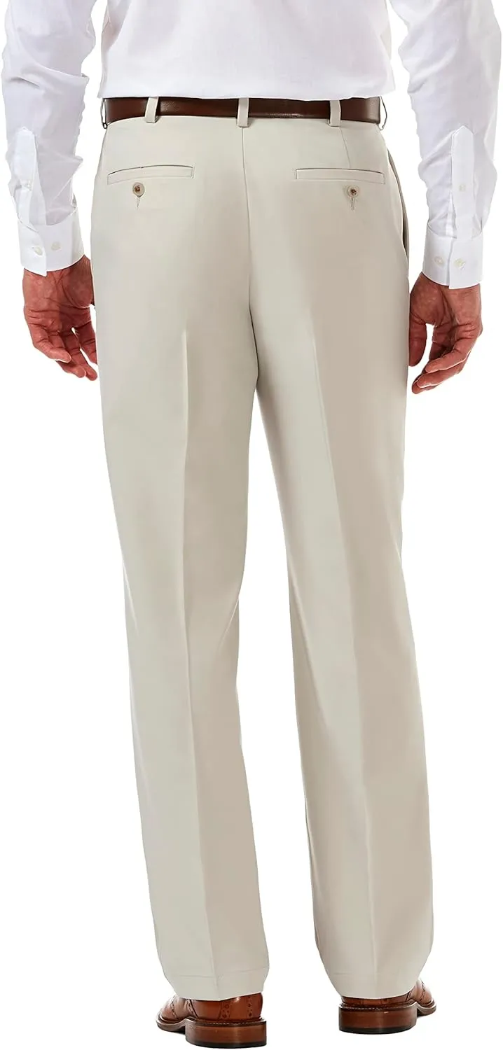 Haggar Men's Cool 18 Pro Classic Fit Pleat Front Dress Casual Stretch Golf Pant (Regular and Big & Tall Sizes)
