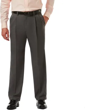 Haggar Men's Cool 18 Pro Classic Fit Pleat Front Dress Casual Stretch Golf Pant (Regular and Big & Tall Sizes)