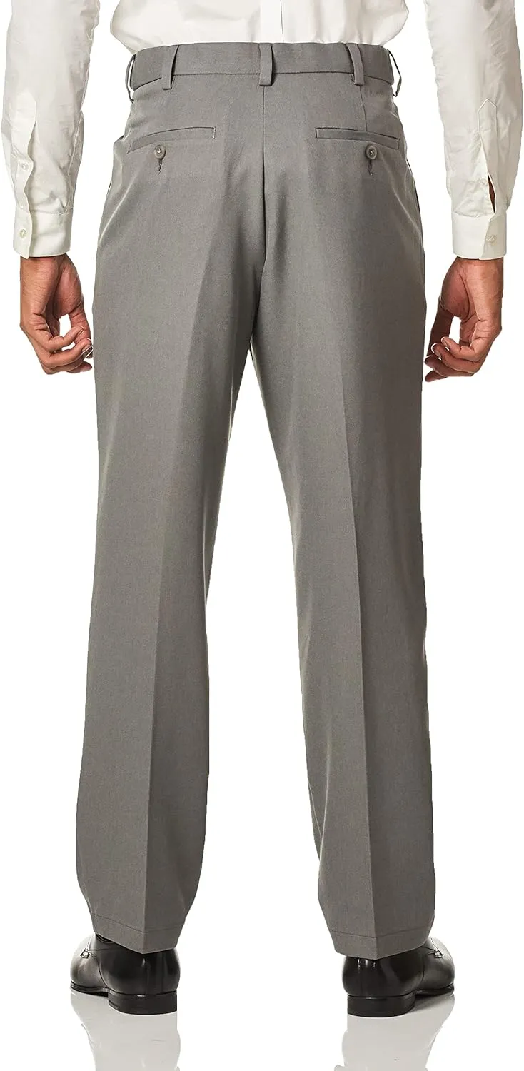 Haggar Men's Cool 18 Pro Classic Fit Pleat Front Dress Casual Stretch Golf Pant (Regular and Big & Tall Sizes)