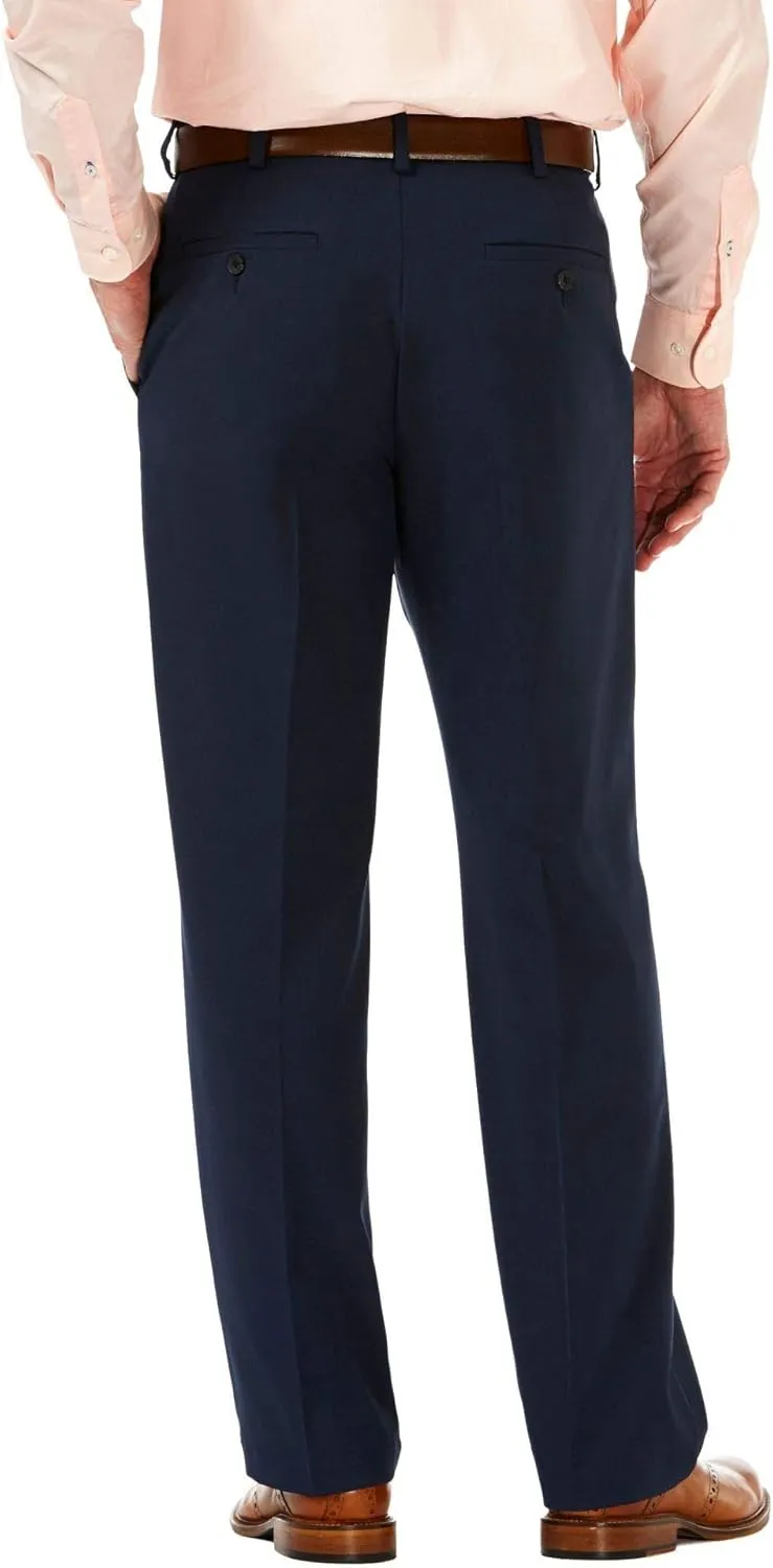 Haggar Men's Cool 18 Pro Classic Fit Pleat Front Dress Casual Stretch Golf Pant (Regular and Big & Tall Sizes)