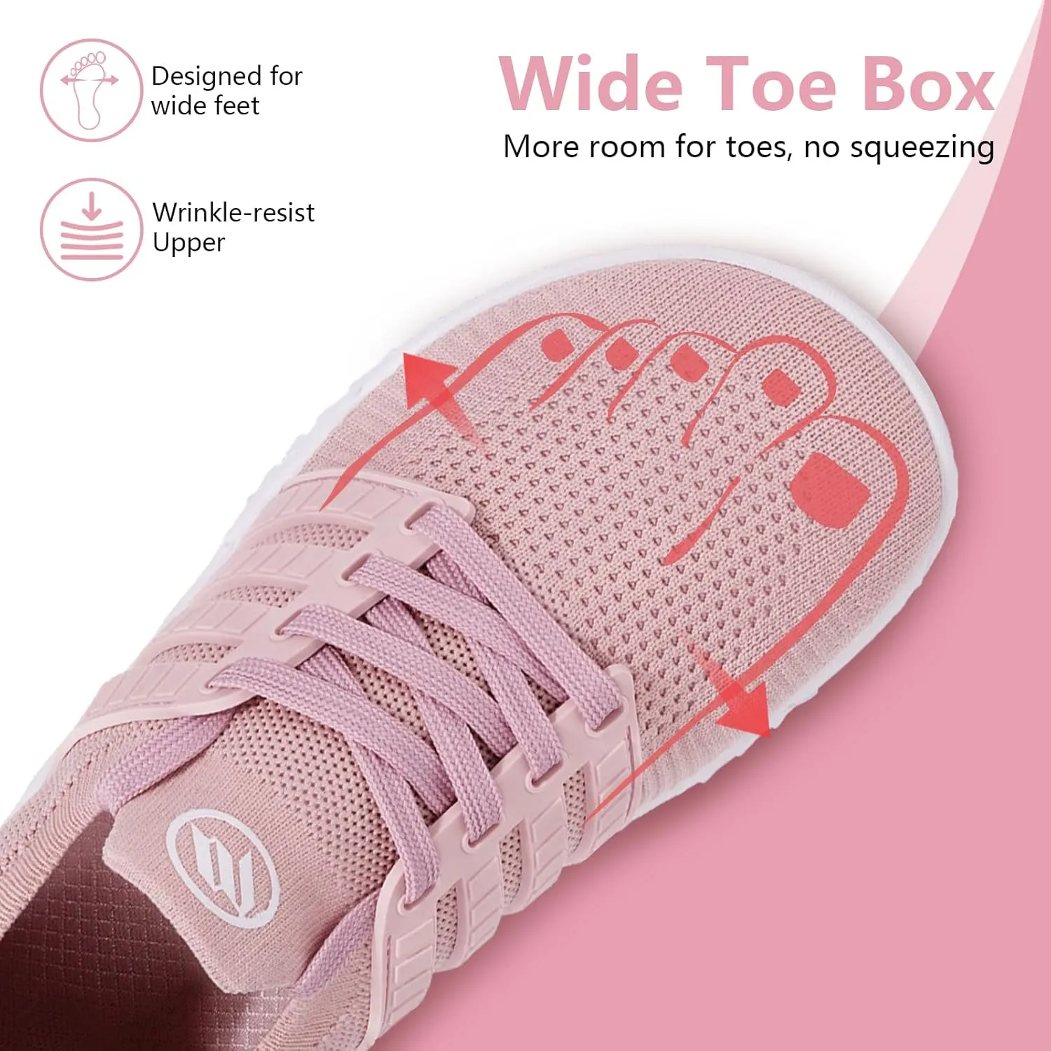Hike Barefoot Shoes Wide Toe Box Shoes for Women Men Footwear, Minimalist Zero Drop Non-Slip Walking Sneakers, Lightweight Comfortable Casual Shoe Training Running Gym Fashion Sneakers