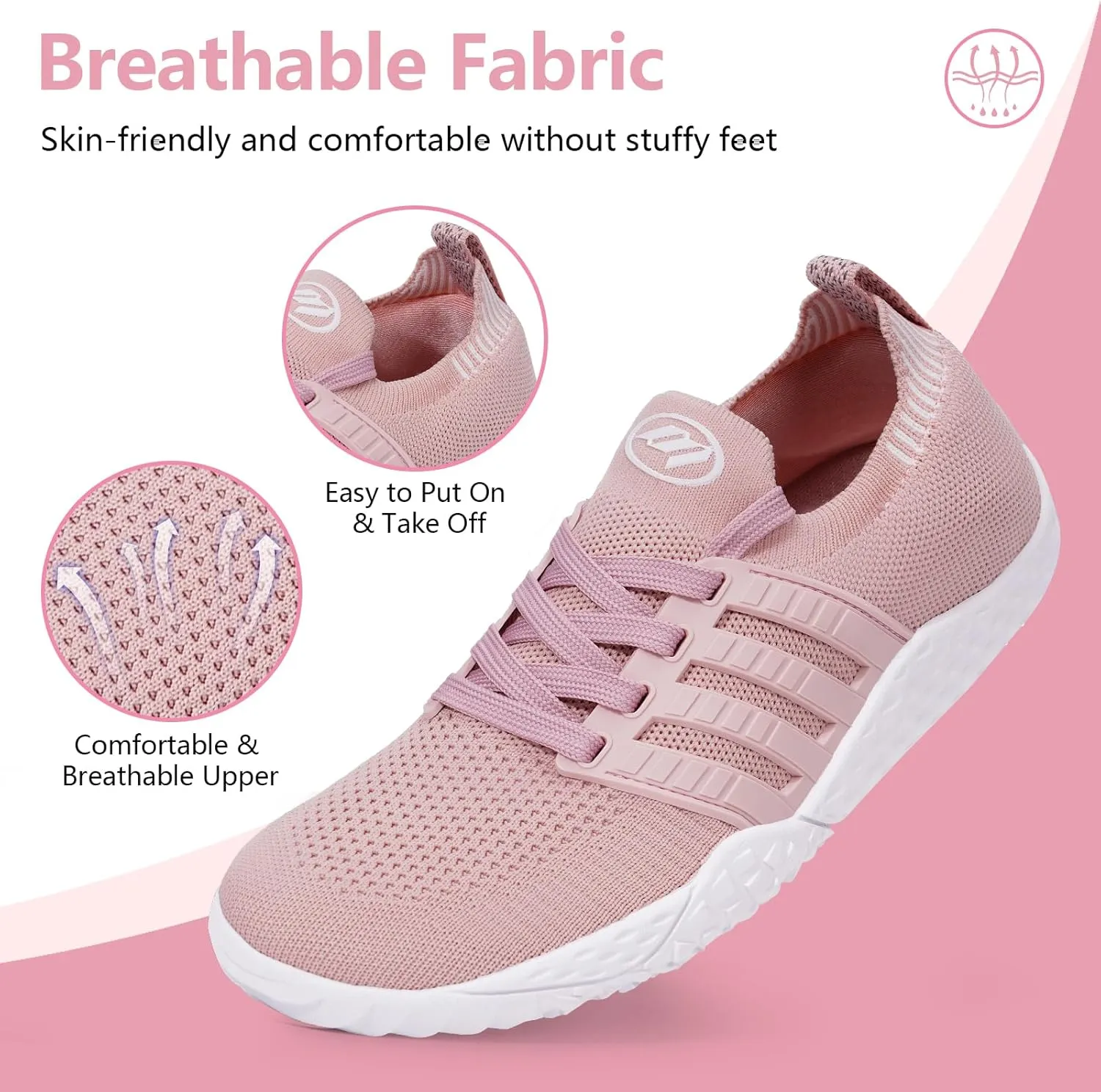 Hike Barefoot Shoes Wide Toe Box Shoes for Women Men Footwear, Minimalist Zero Drop Non-Slip Walking Sneakers, Lightweight Comfortable Casual Shoe Training Running Gym Fashion Sneakers