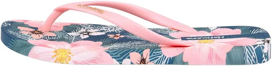 Hotmarzz Women's Flip Flops Bohemia Floral Print Sandals Beach Slippers