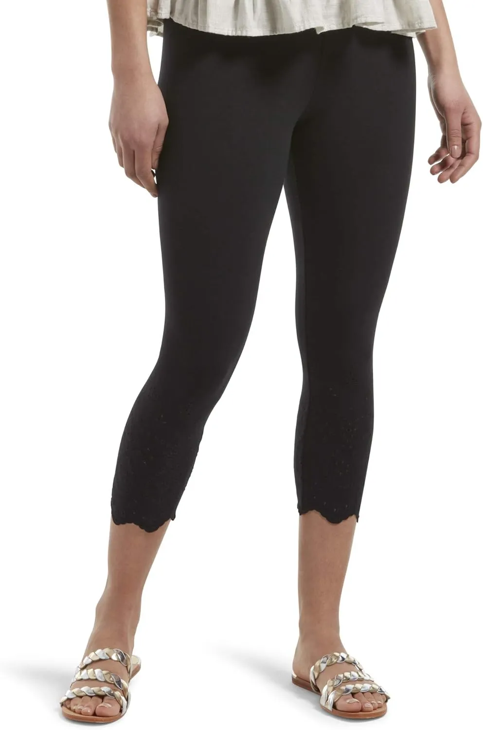 HUE Women’s Fashion Cotton Capri Leggings