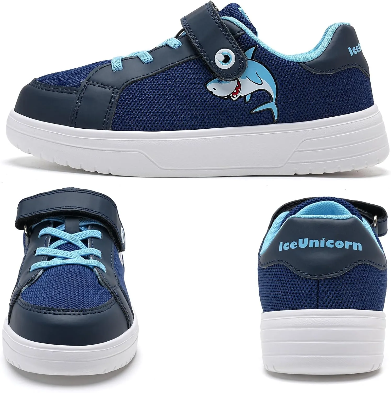 IceUnicorn Kids Girls Sneakers Lightweight Causal Walking Shoes Low Top Elastic Lace Sneaker with Hook and Loop(Toddler/Little Kid/Big Kid)