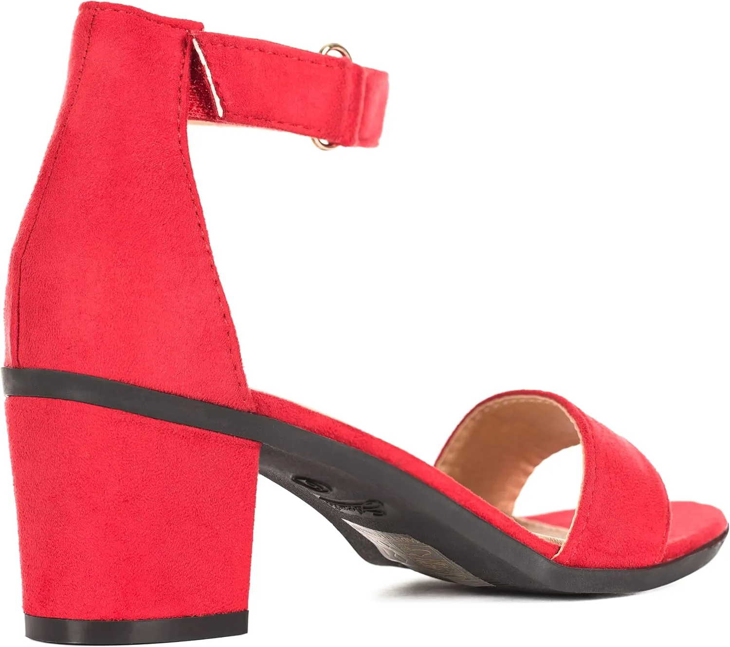 ILLUDE Women's Ankle Strap Kitten Heel Sandal – Comfortable Cute Low Block Heeled Sandals – Sophia