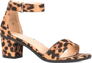 ILLUDE Women's Ankle Strap Kitten Heel Sandal – Comfortable Cute Low Block Heeled Sandals – Sophia