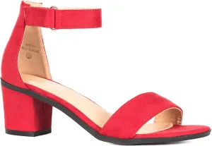 ILLUDE Women's Ankle Strap Kitten Heel Sandal – Comfortable Cute Low Block Heeled Sandals – Sophia