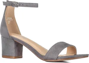 ILLUDE Women’s Fashion Ankle Strap Kitten Heel Sandals - Adorable Cute Low Block Heel – Jasmine