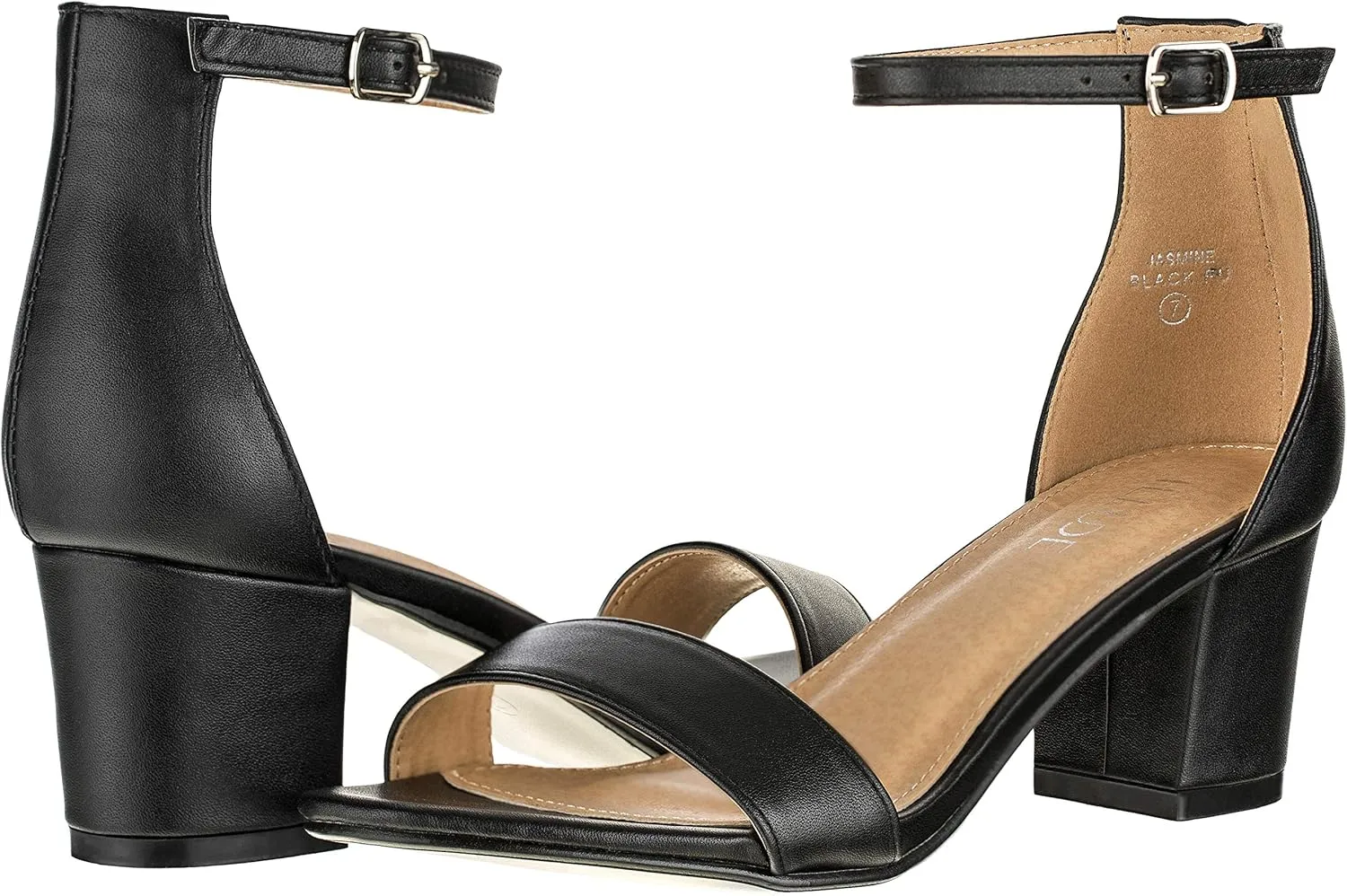 ILLUDE Women’s Fashion Ankle Strap Kitten Heel Sandals - Adorable Cute Low Block Heel – Jasmine