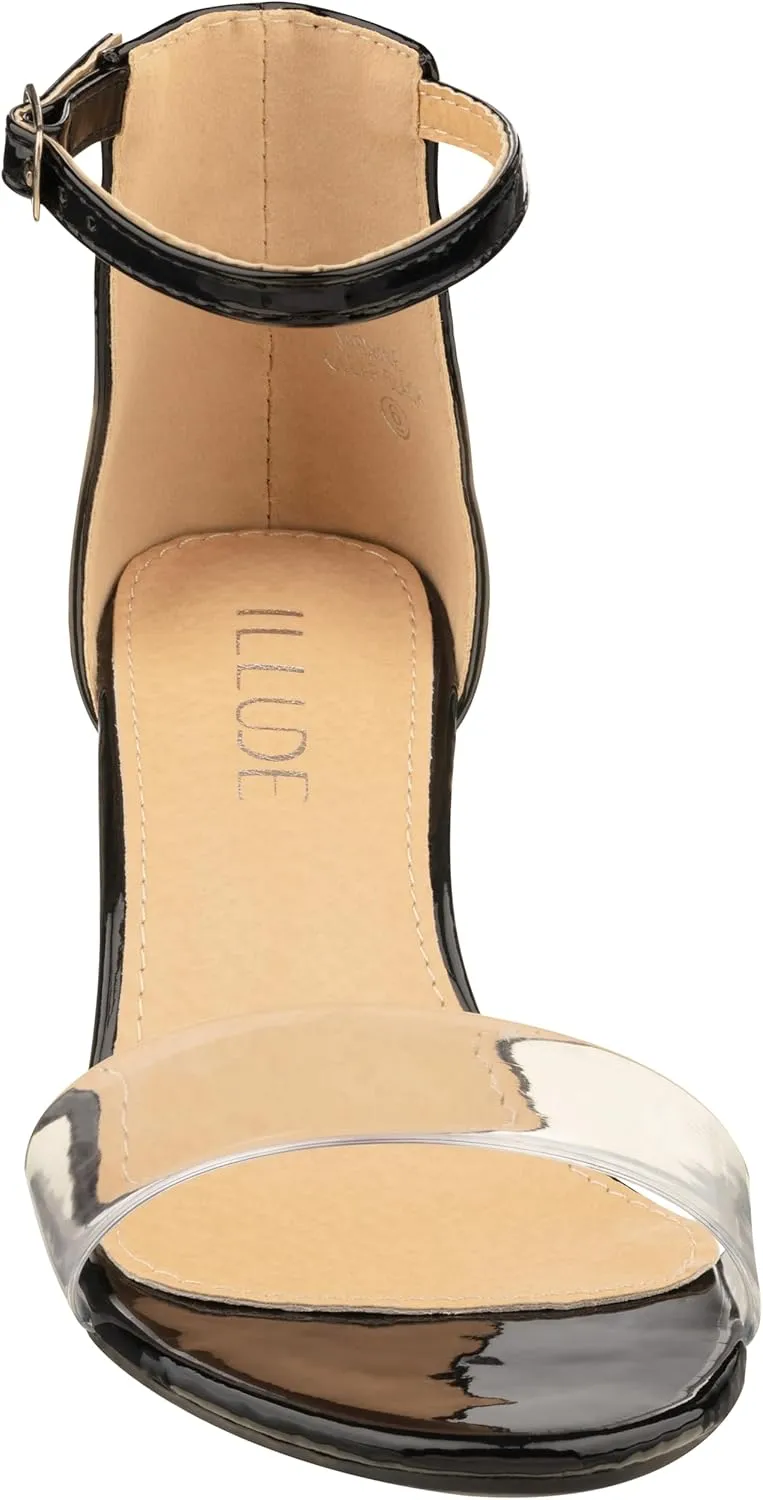 ILLUDE Women’s Fashion Ankle Strap Kitten Heel Sandals - Adorable Cute Low Block Heel – Jasmine