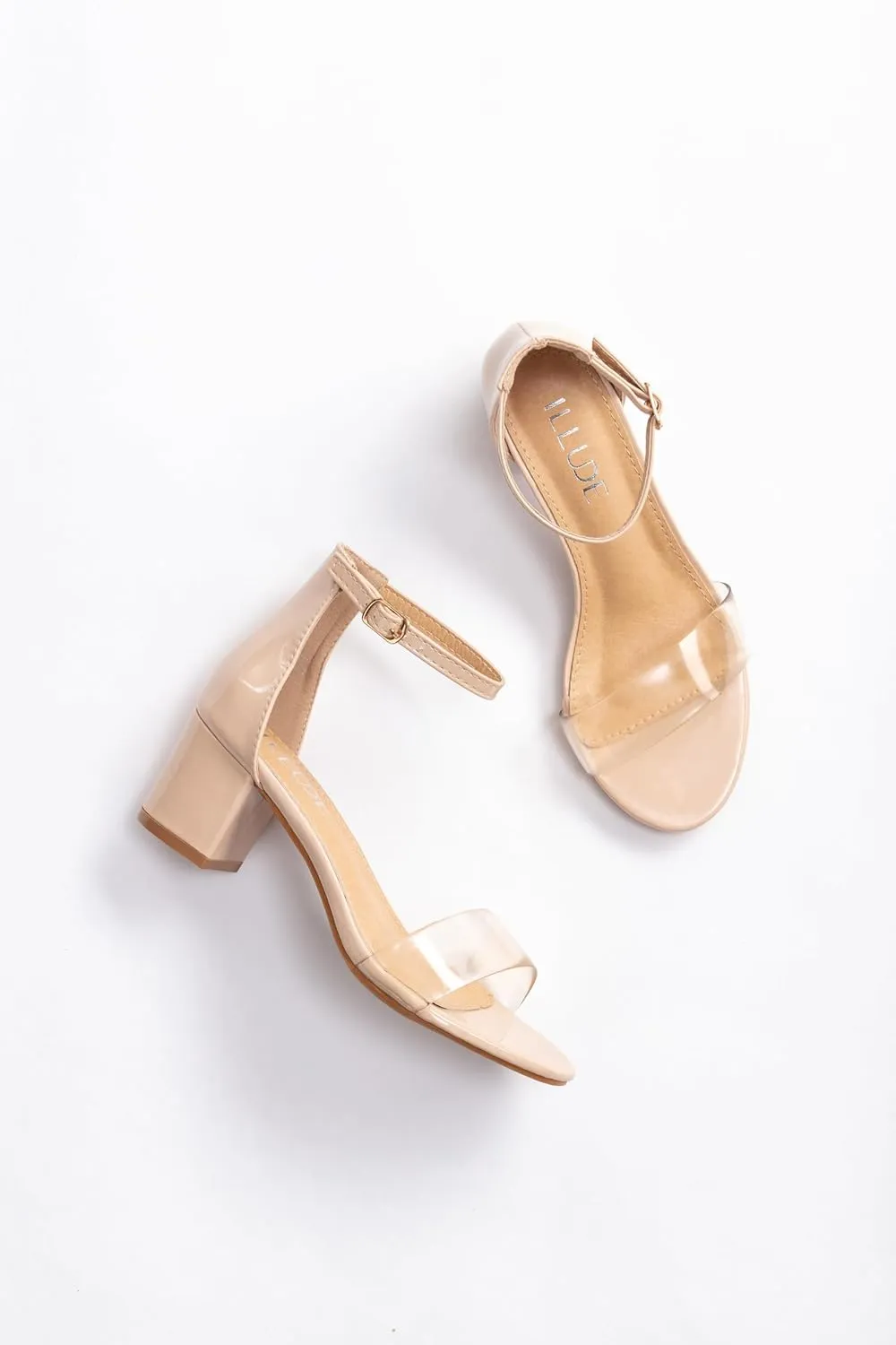 ILLUDE Women’s Fashion Ankle Strap Kitten Heel Sandals - Adorable Cute Low Block Heel – Jasmine