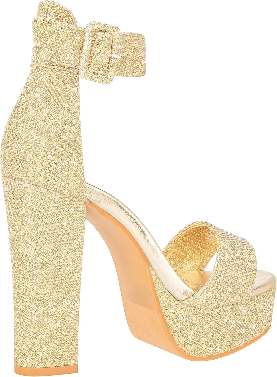 ILLUDE Women's High Heel Platform Sandals Ankle Strap Chunky Heel Sexy Party Heeled Sandals – Darling