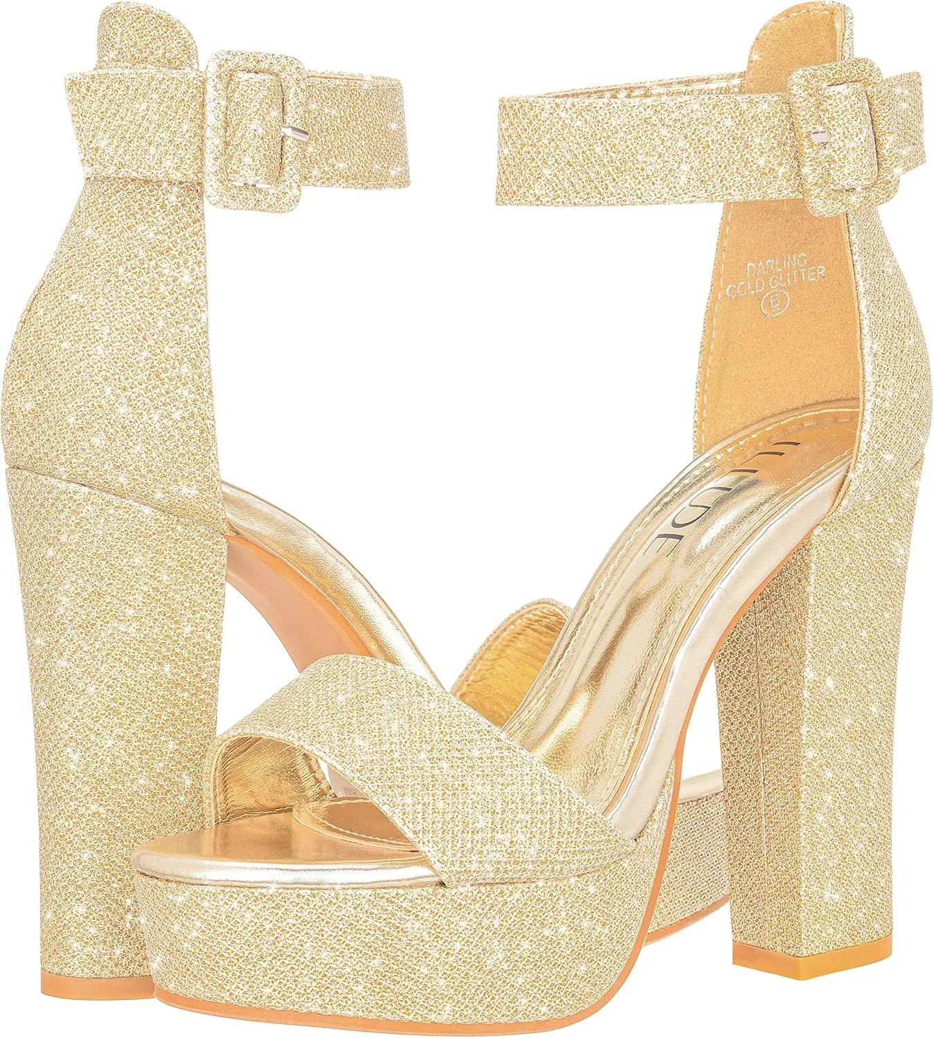ILLUDE Women's High Heel Platform Sandals Ankle Strap Chunky Heel Sexy Party Heeled Sandals – Darling
