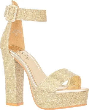ILLUDE Women's High Heel Platform Sandals Ankle Strap Chunky Heel Sexy Party Heeled Sandals – Darling