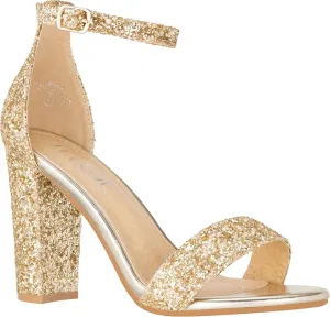 ILLUDE Women’s Open Toe Ankle Strap Chunky Block High Heel - Formal, Wedding, Party Classic Heeled Sandals - Ruby