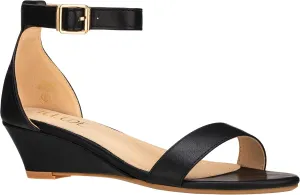 ILLUDE Women's Open Toe Ankle Strap Low Wedge Sandal Comfortable Platform Heeled Sandals