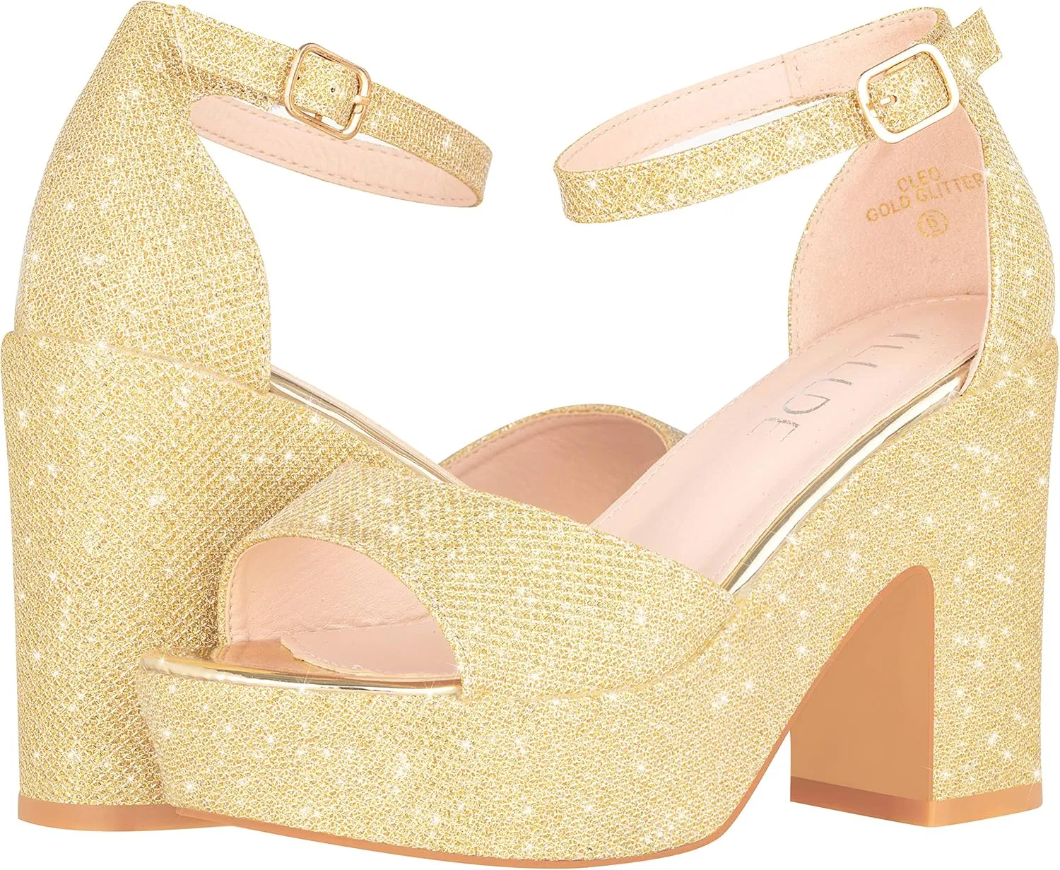 ILLUDE Women's Platform Heels Sandals Ankle Strap Block Chunky Heel Open Toe Platform Wedge Sandals – Cleo
