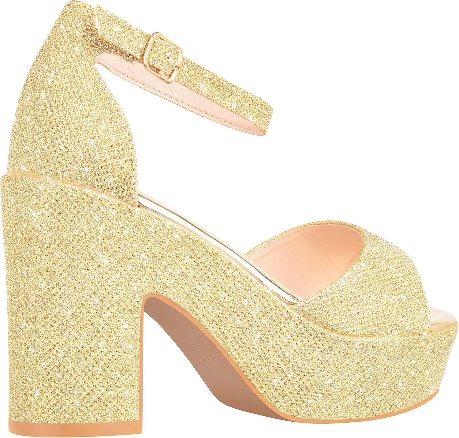 ILLUDE Women's Platform Heels Sandals Ankle Strap Block Chunky Heel Open Toe Platform Wedge Sandals – Cleo