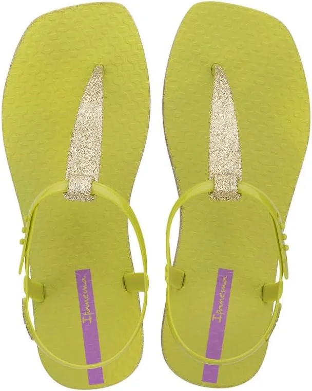 Ipanema Class Edge Glow Womens Sandals - Comfy Stylish Glitter T-Strap Thong Sandals, Adjustable Ankle Strap, Summer Dress Sandals, Dressy Sandals for Women, Flat Sandals