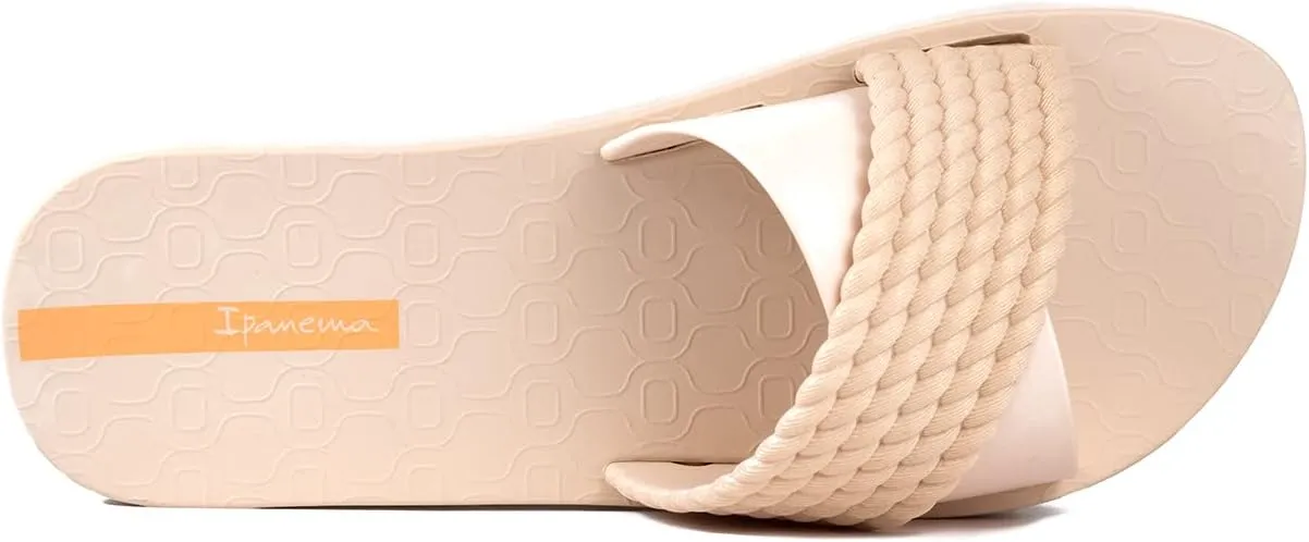 Ipanema Women's Street II Slides - Comfortable and Trendy Slip-On Sandals, Flip Flops for Women with Wide, Minimalist, Crisscross Upper