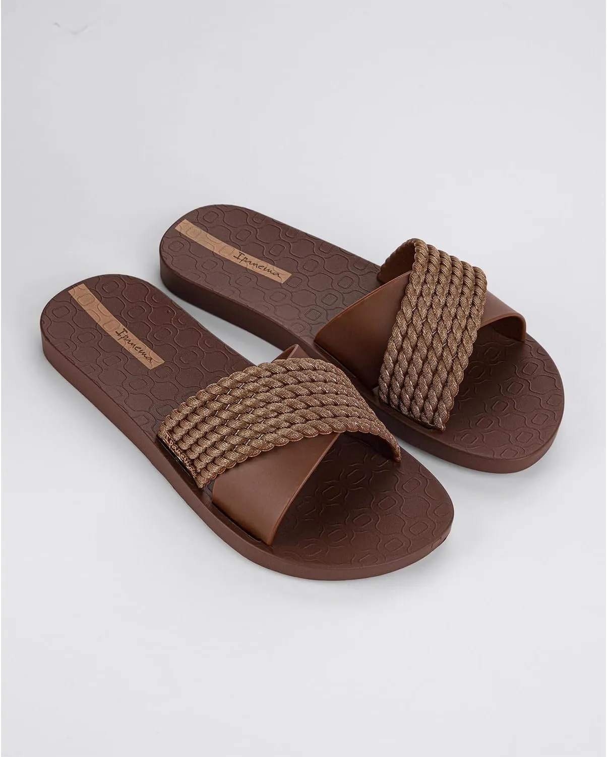 Ipanema Women's Street II Slides - Comfortable and Trendy Slip-On Sandals, Flip Flops for Women with Wide, Minimalist, Crisscross Upper