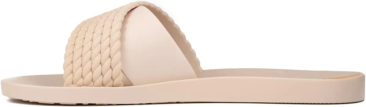 Ipanema Women's Street II Slides - Comfortable and Trendy Slip-On Sandals, Flip Flops for Women with Wide, Minimalist, Crisscross Upper