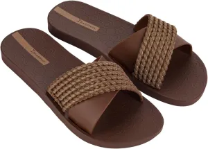 Ipanema Women's Street II Slides - Comfortable and Trendy Slip-On Sandals, Flip Flops for Women with Wide, Minimalist, Crisscross Upper