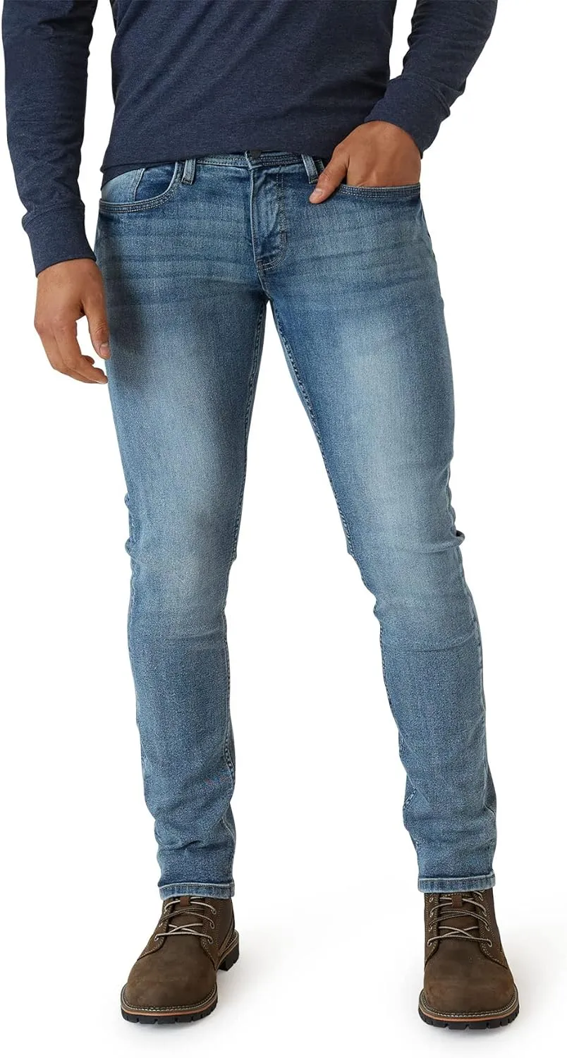 IZOD Men's Slim Fit Jeans - Breathable Cotton Non-Restrictive Comfort Durable Stretch Jeans - Stylish Denim Jeans for Men