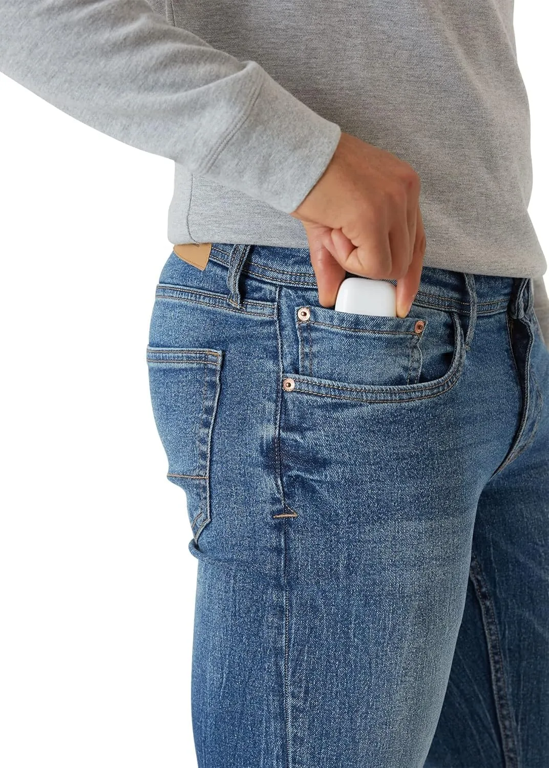 IZOD Men's Slim Fit Jeans - Breathable Cotton Non-Restrictive Comfort Durable Stretch Jeans - Stylish Denim Jeans for Men