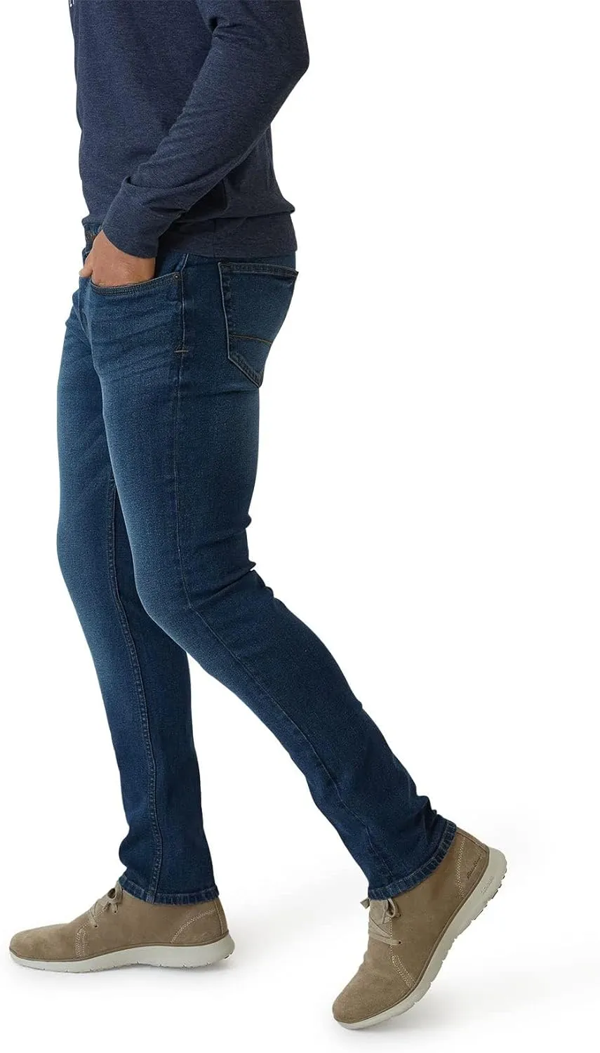 IZOD Men's Slim Fit Jeans - Breathable Cotton Non-Restrictive Comfort Durable Stretch Jeans - Stylish Denim Jeans for Men
