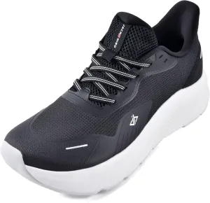 JACKSHIBO Mens Slip in Hands Free Shoes Wide Toe Box Slip On Walking Running Tennis Athletic Sneakers Arch Support Plantar Fasciitis Orthopedic Shoes with Metatarsal Pads Cushion Thick Zero Drop Sole