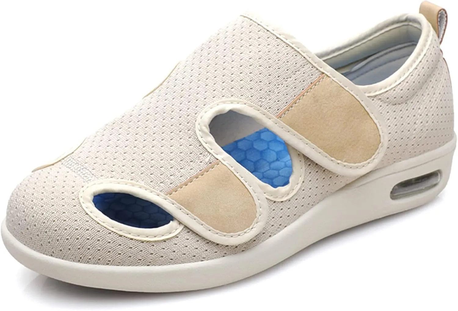 JBTNBX Women's Diabetic Shoe Walking Shoes Extra Wide Widths Adjustable Sneakers for Elderly Edema Swollen Feet