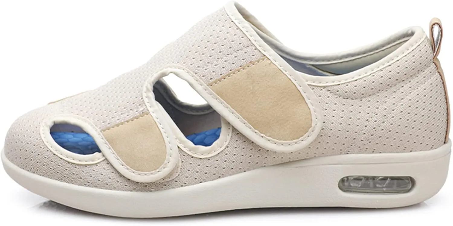 JBTNBX Women's Diabetic Shoe Walking Shoes Extra Wide Widths Adjustable Sneakers for Elderly Edema Swollen Feet